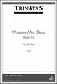 Miserere Mei Deus SSATB choral sheet music cover
